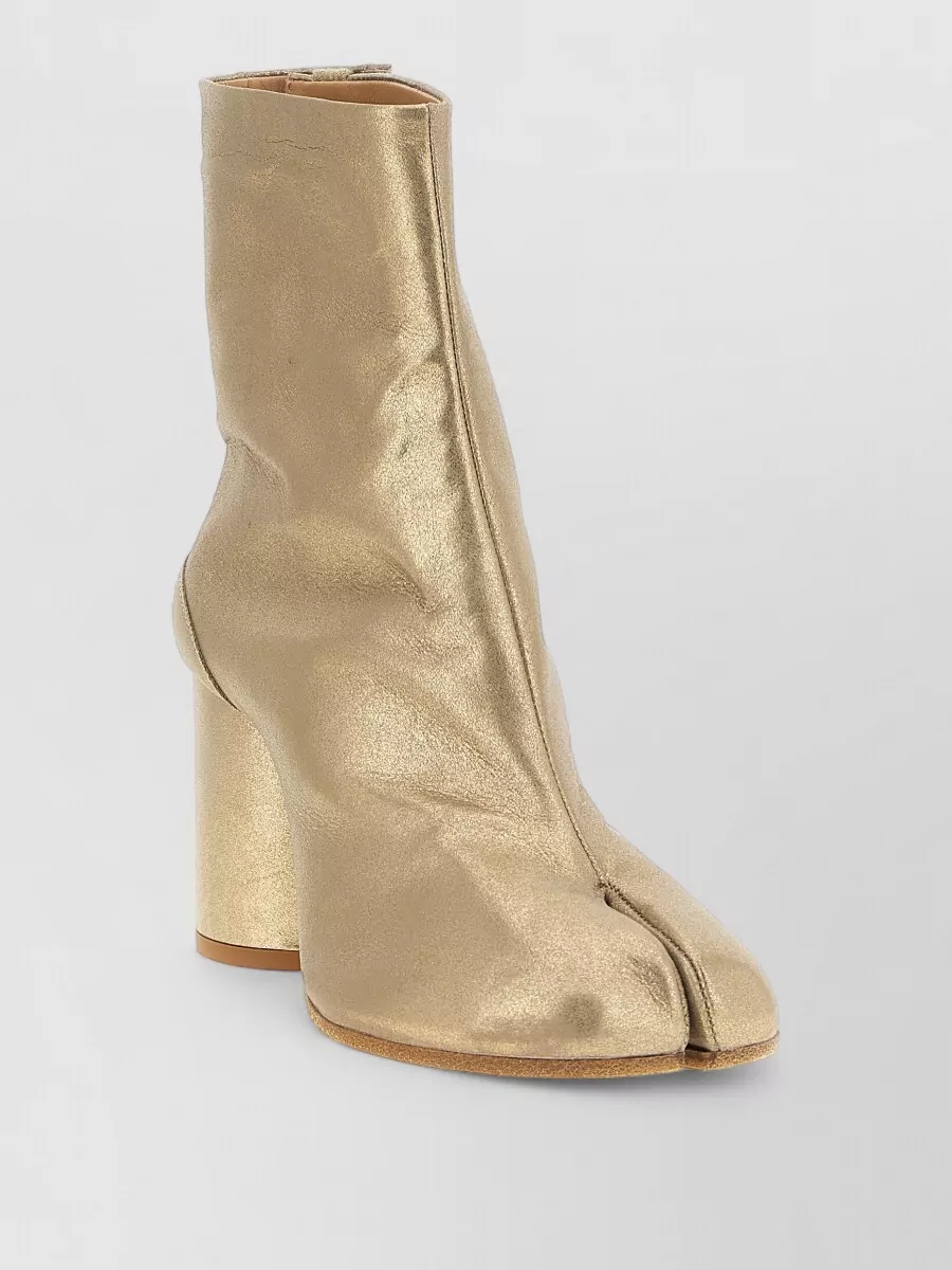 Maison Margiela Leather Metallic Ankle Boots
