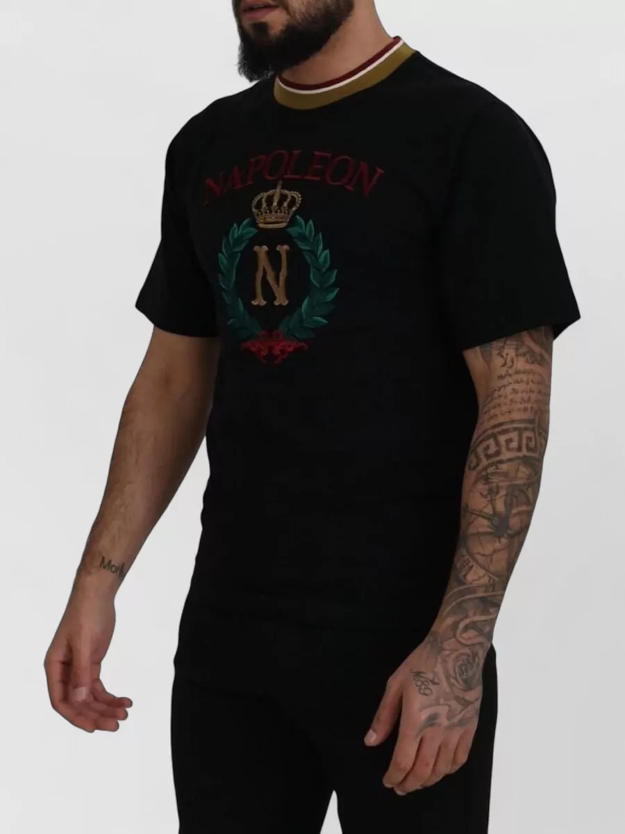 Dolce&Gabbana Cotton Embroidered Crewneck T-Shirt