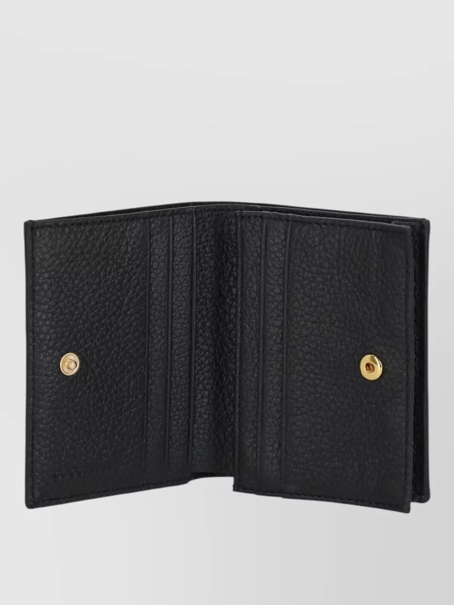 Coccinelle Pebbled Leather Wallet Foldable Design