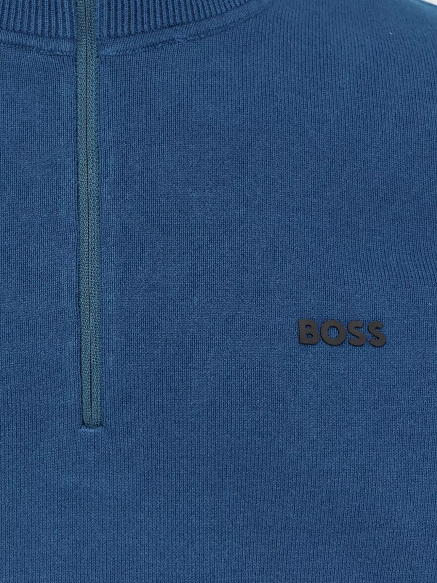 Boss Ribbed Half Zip Sweater