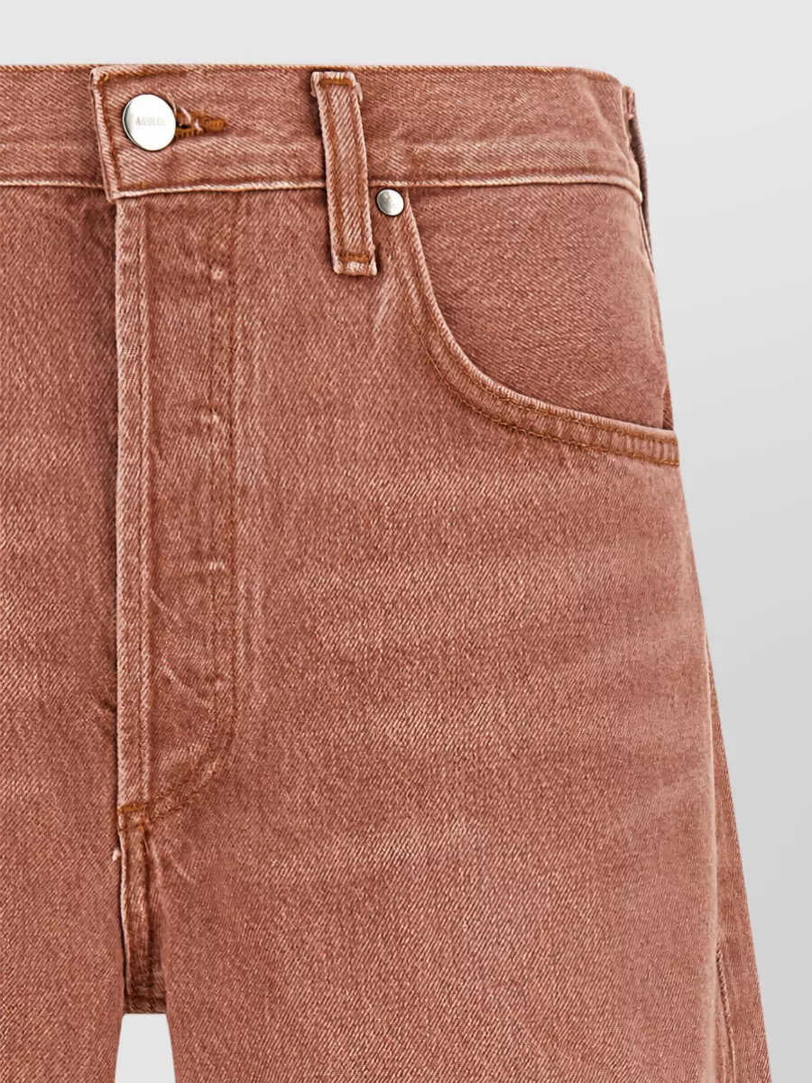 Agolde denim arc mid-rise wide-leg jeans