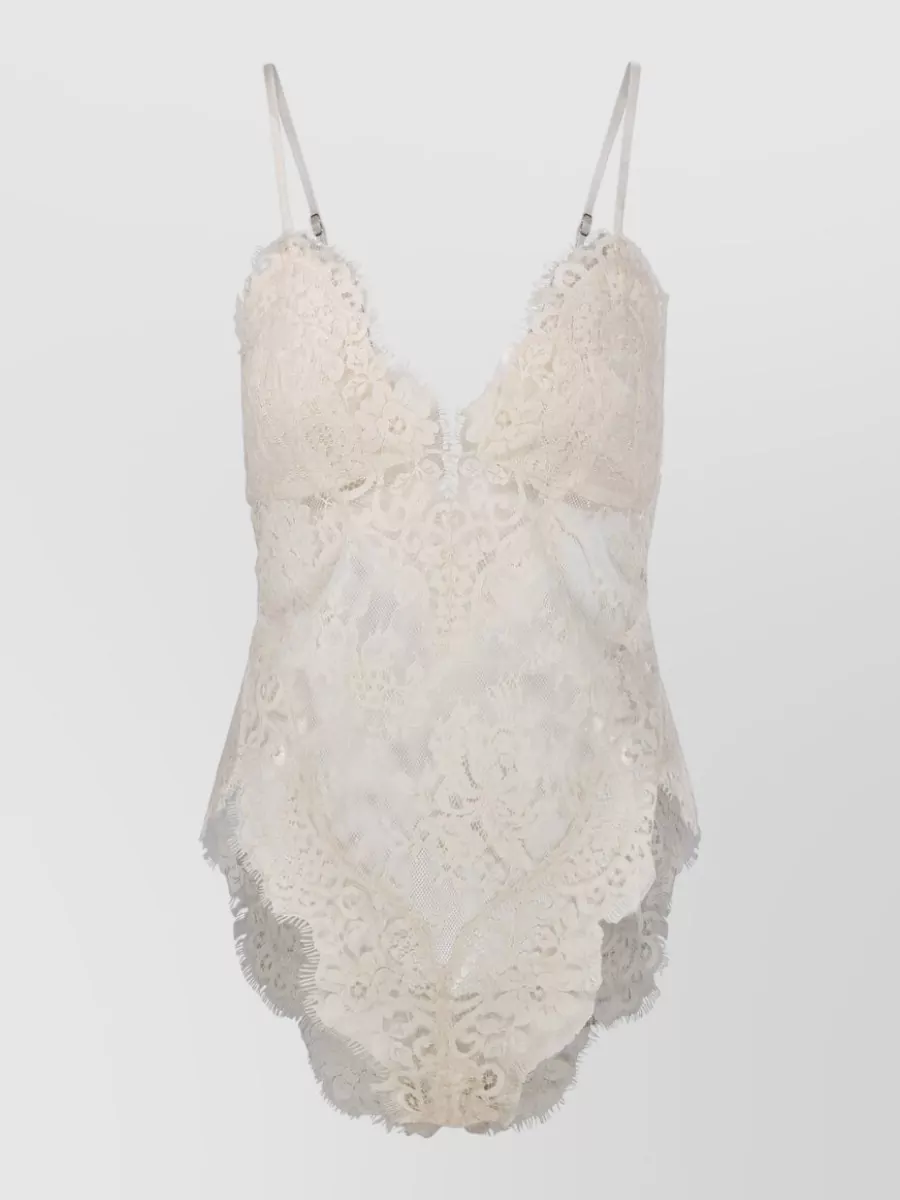 Zimmermann Lace-panelled Camisole Top In White