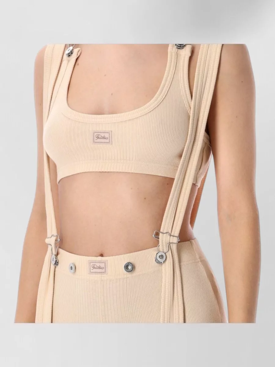 Jean Paul Gaultier Cotton Rib Shorts Gaultier Style Buckles