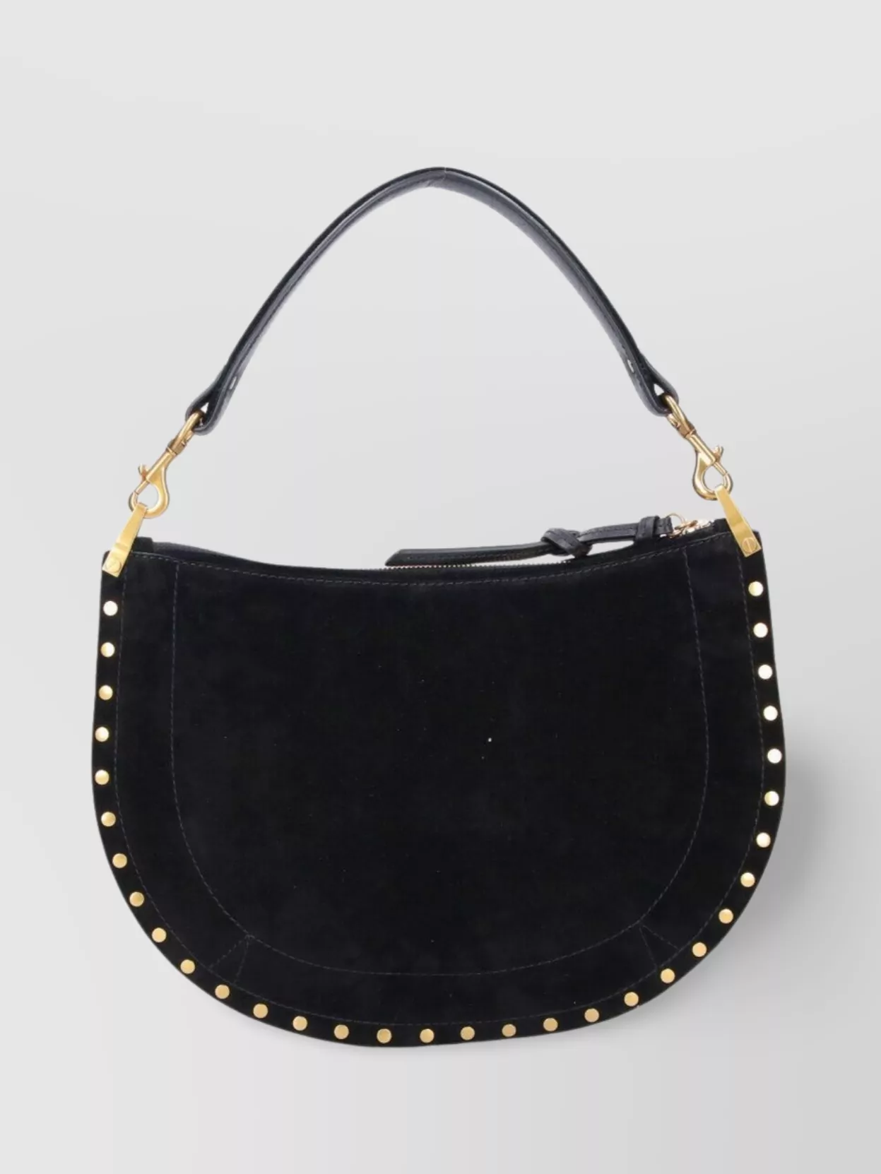 Isabel Marant Studded Suede Shoulder Bag With Detachable Strap