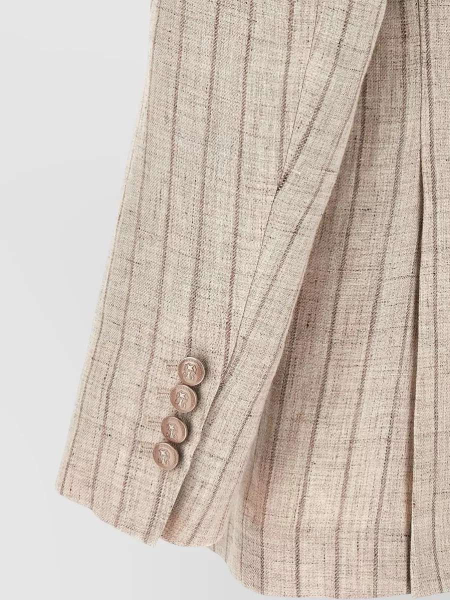 Brunello Cucinelli Linen Pinstripe Blazer