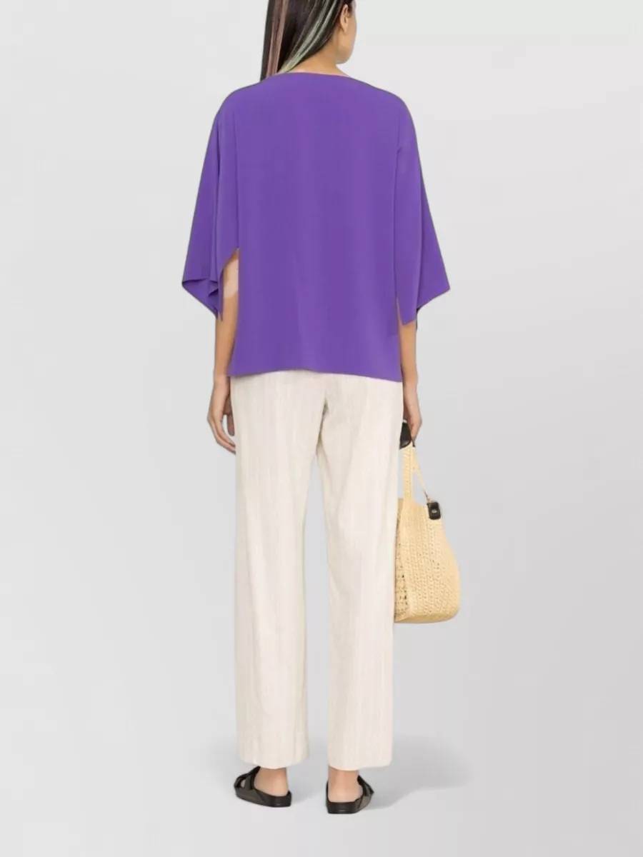 Alberto Biani Cady 3/4-Sleeve Blouse