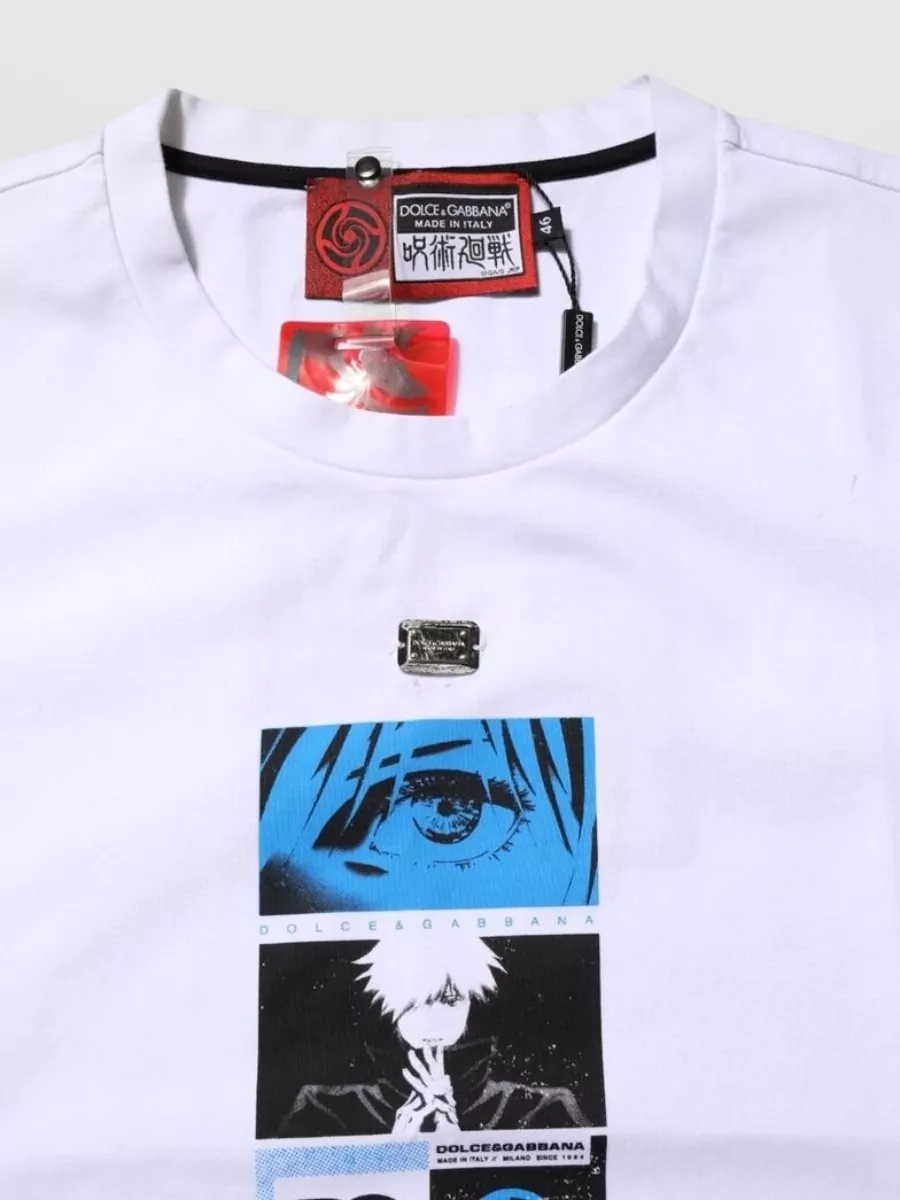 Dolce&Gabbana Cotton Crew Neck Graphic Print T-Shirt