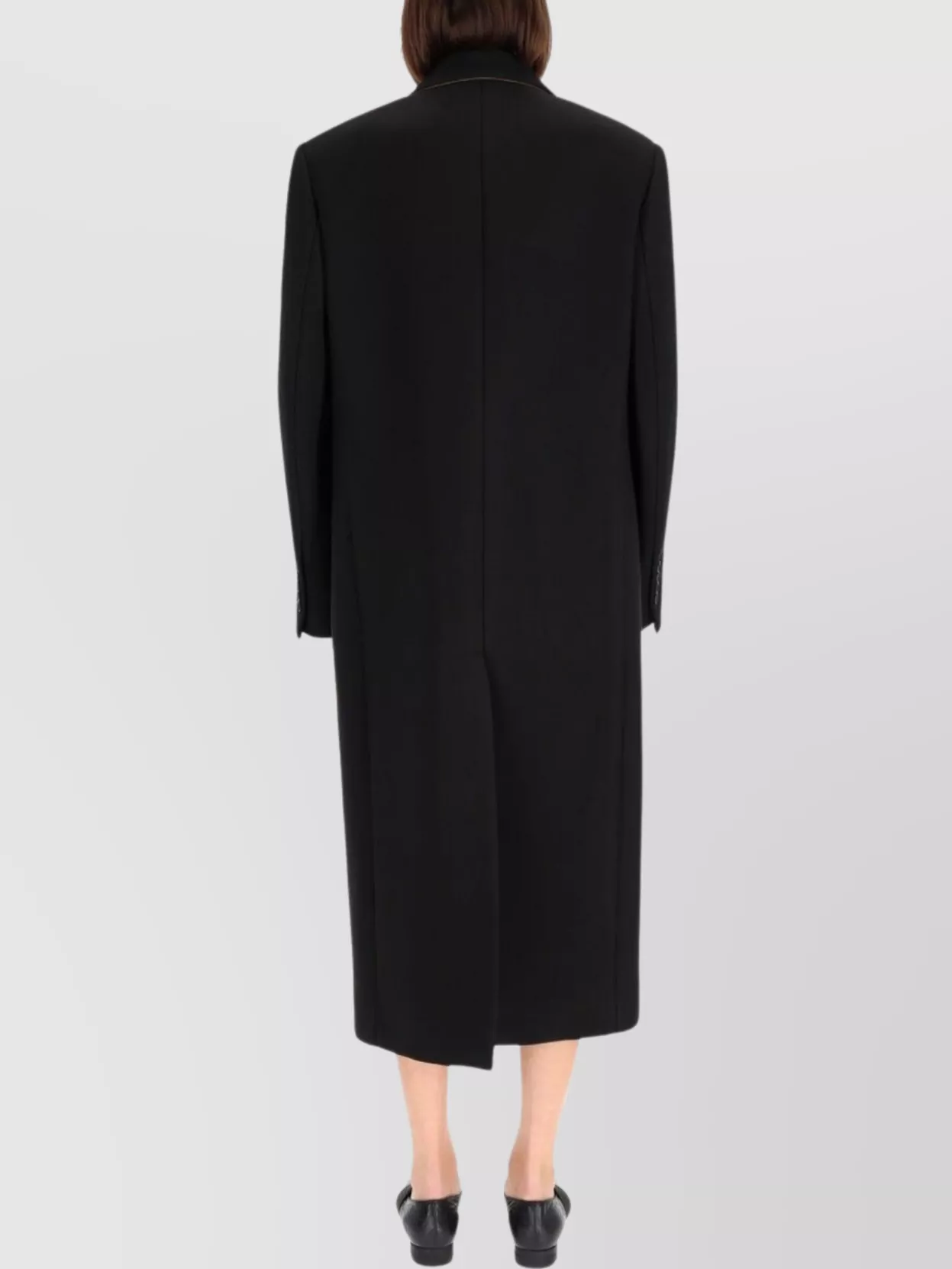 Uma Wang Long Notch Lapel Coat Side Pockets