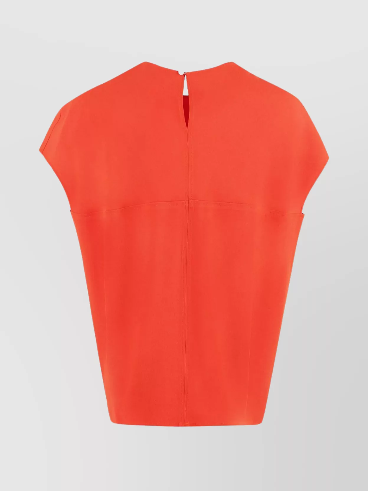 Aspesi Crepe Top With Cap Sleeves And Round Neck
