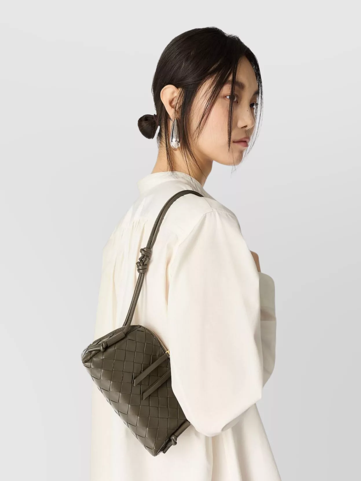 Bottega Veneta Woven Knot Shoulder Bag