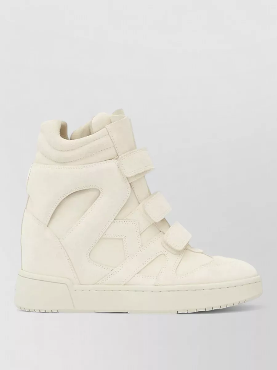 Isabel Marant Leather High-Top Wedge Sneakers