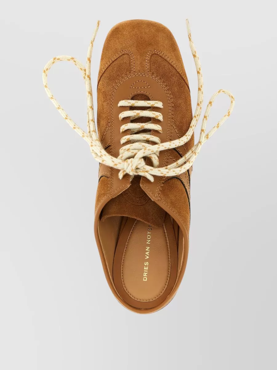 Dries Van Noten Leather Heeled Mules