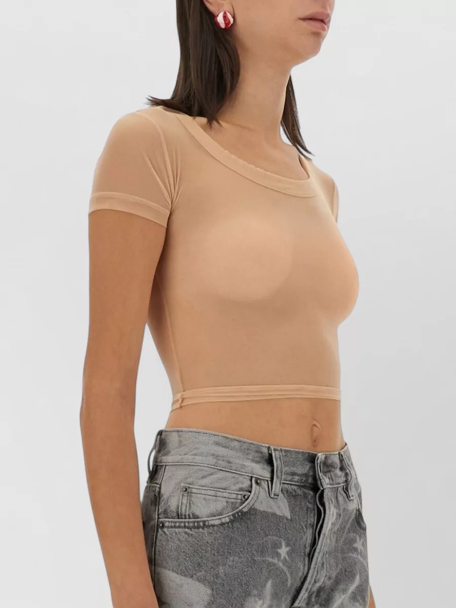 Fiorucci Cropped Tulle Top