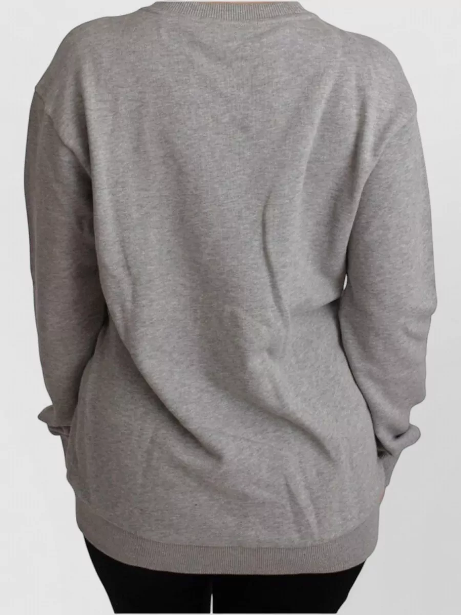Dolce&Gabbana Embroidered Cotton Crewneck Sweatshirt