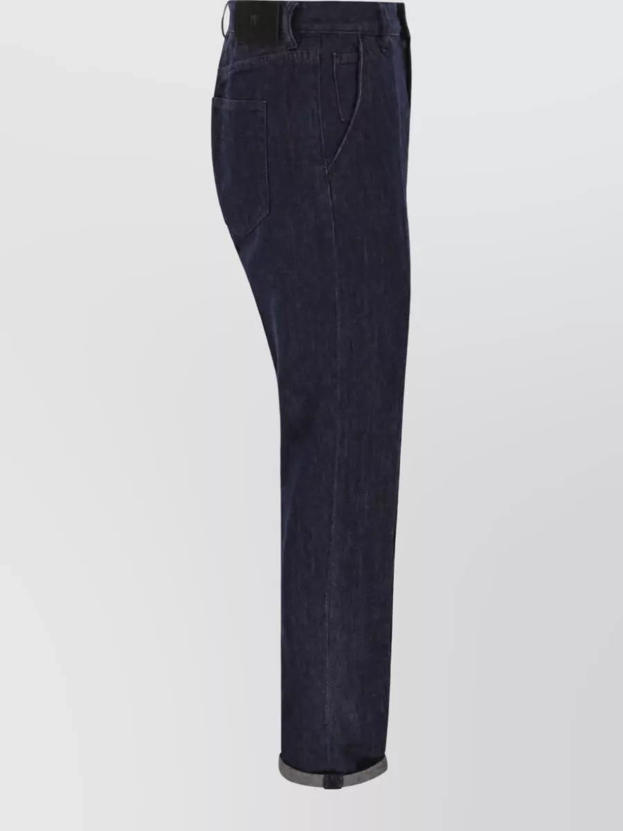 Pt Torino Cotton And Linen Blend Denim Jeans
