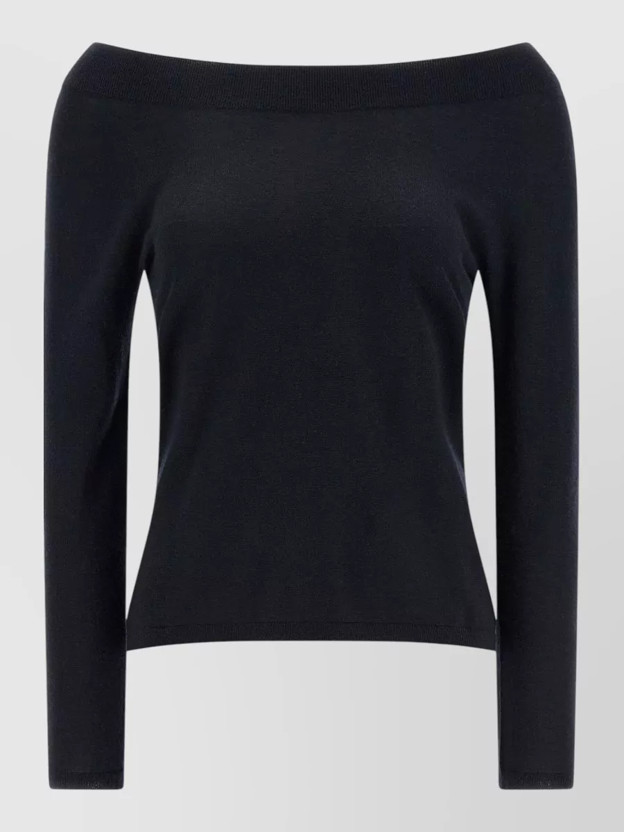 Max Mara Cashmere Boat Neck Long-Sleeve Sweater
