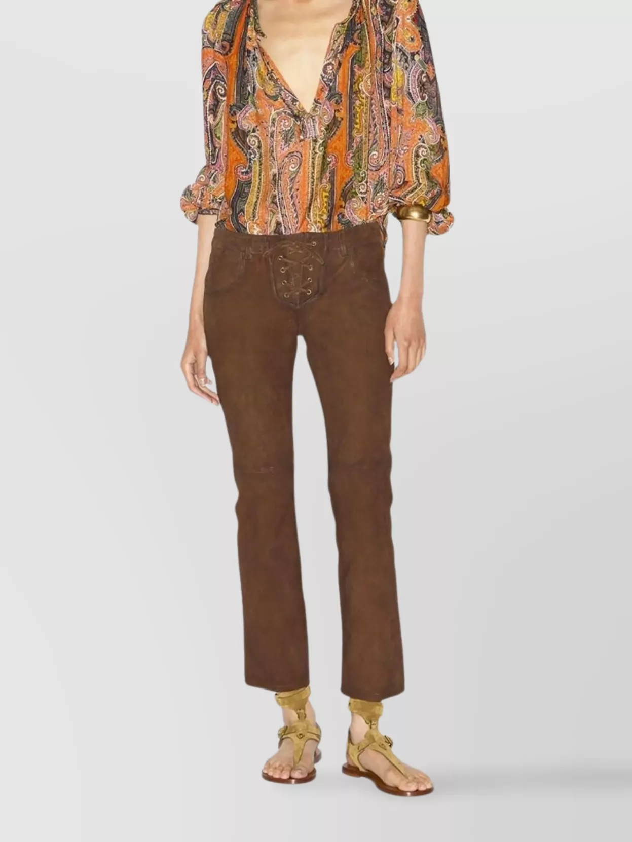Isabel Marant Vanel Suede Leather Trousers