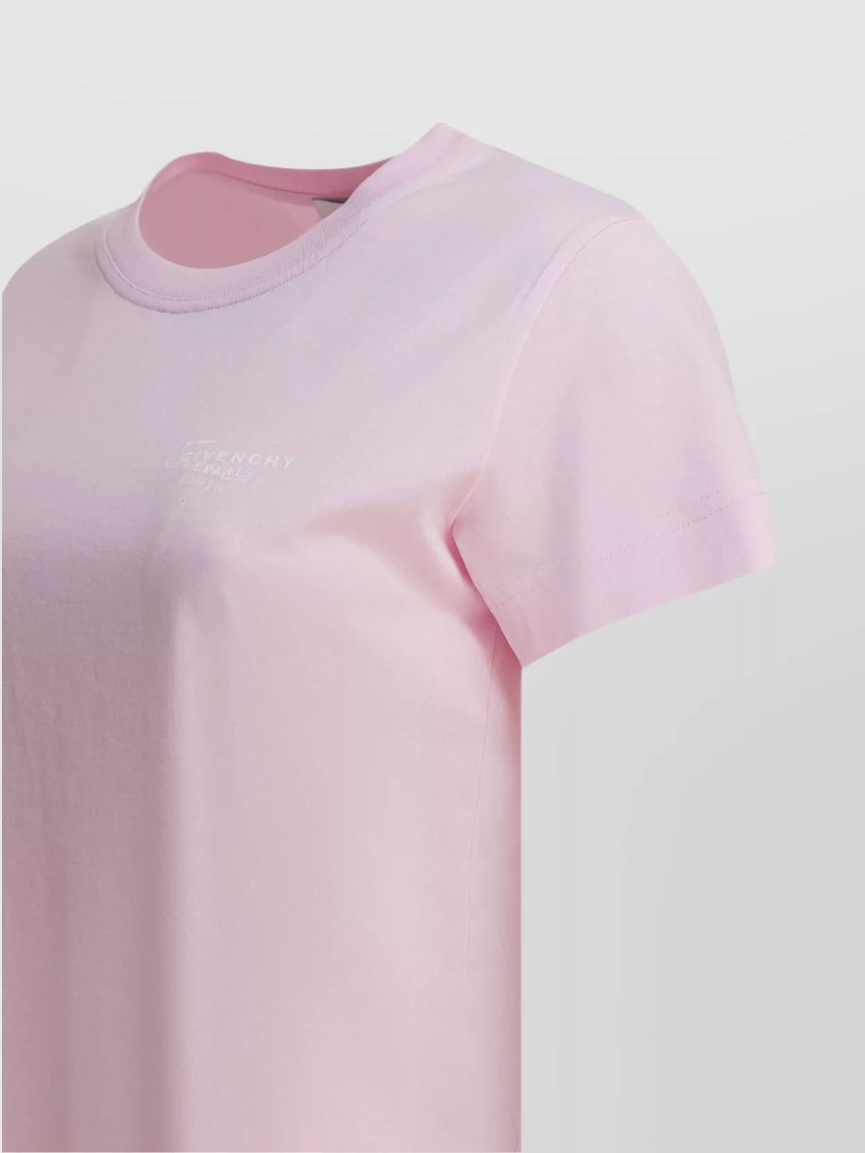 Givenchy Crew Neck Short Sleeve Straight Hem Top