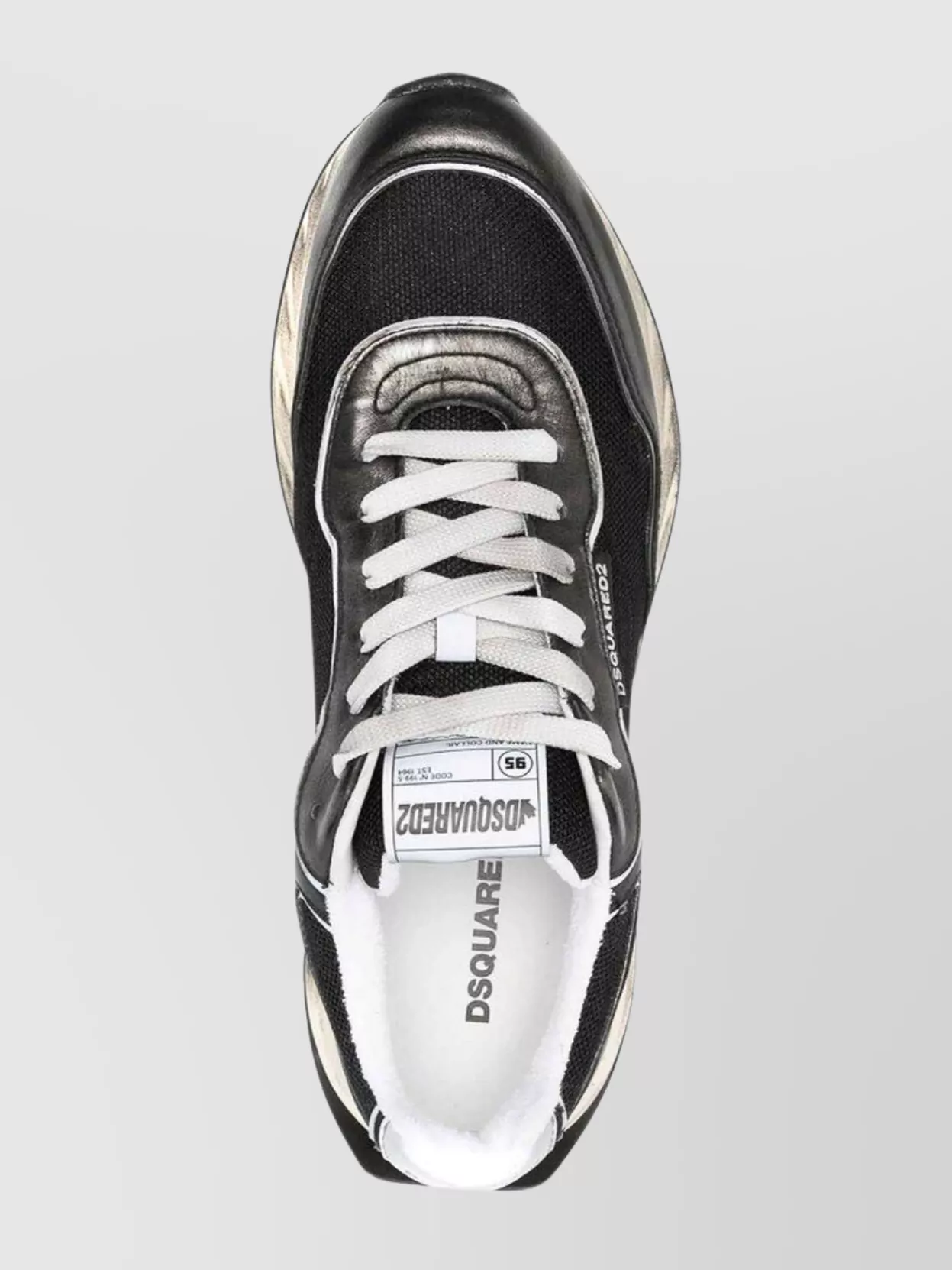 Dsquared2 Stylish Sneakers With Contrast Sole And Padded Collar