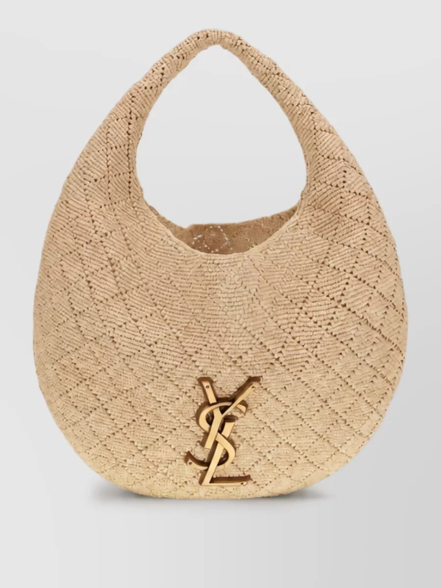 Saint Laurent raffia beach bag