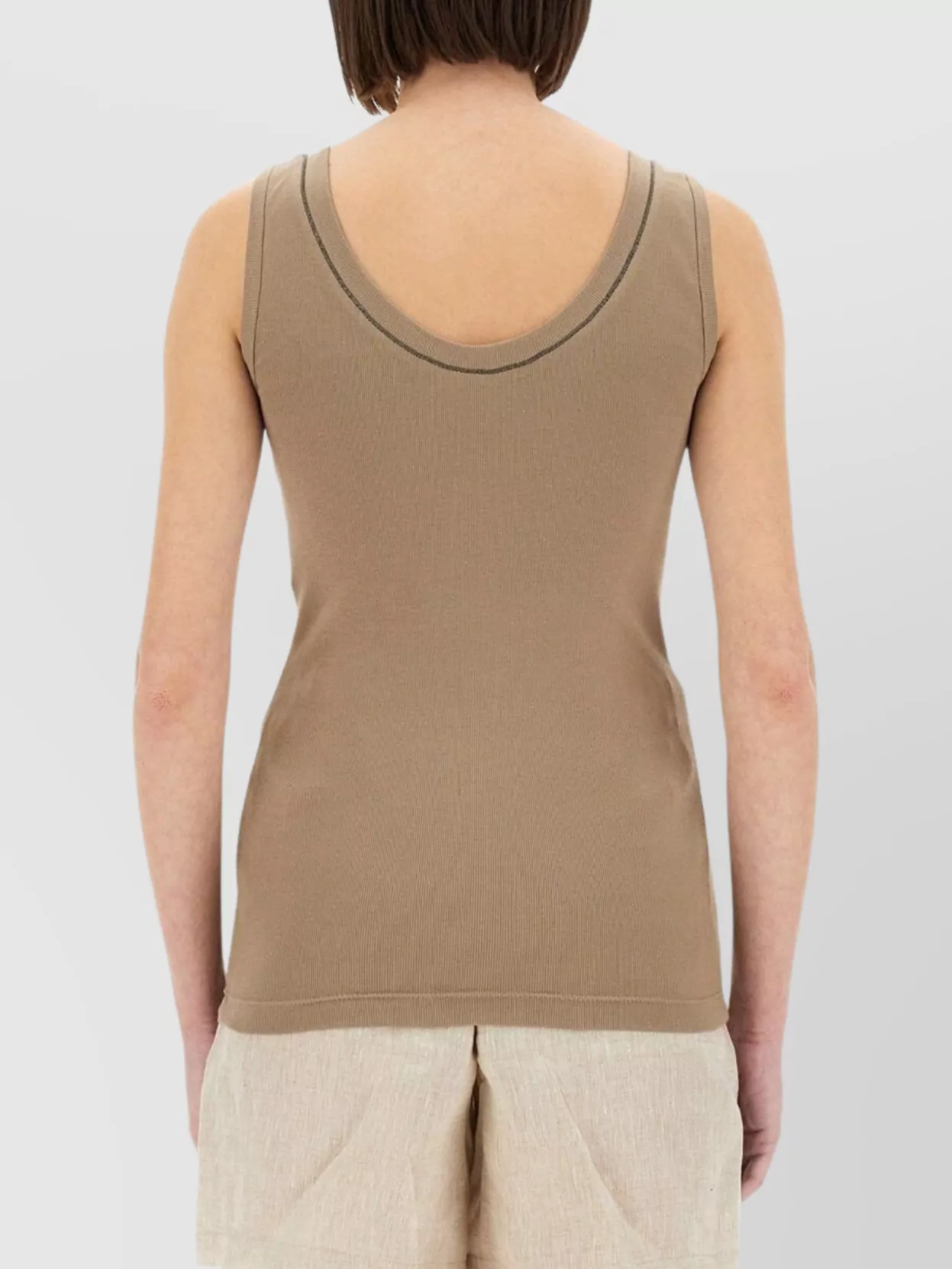 Brunello Cucinelli Ribbed Cotton Tank Top