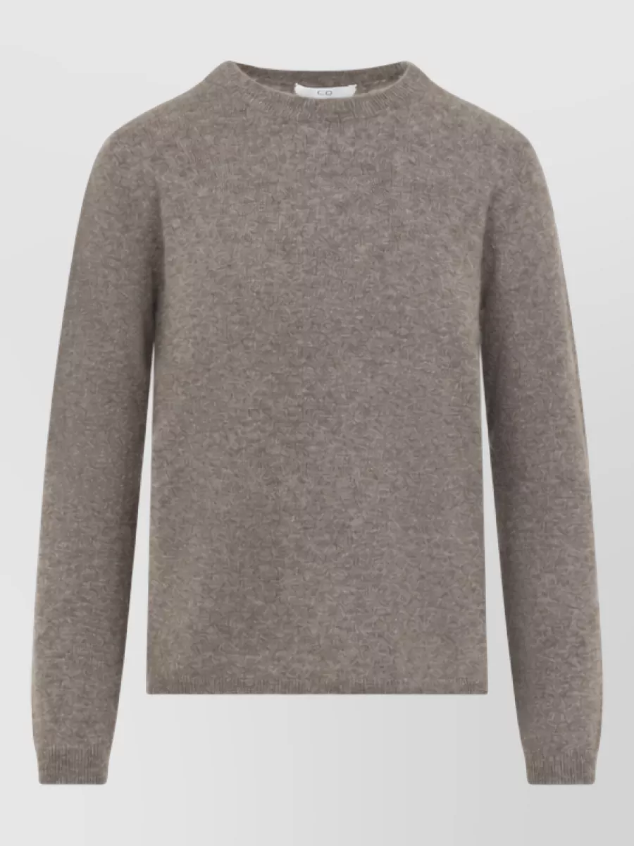 Co cashmere silk crewneck long-sleeve sweater