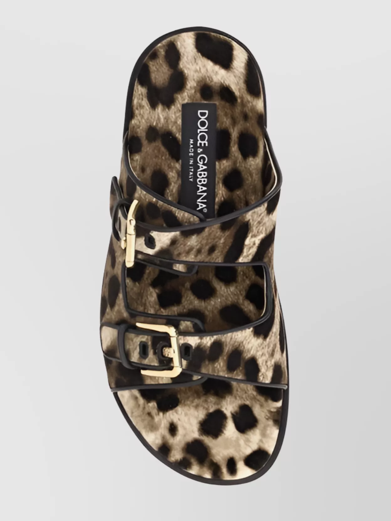 Dolce & Gabbana Animal Pattern Flat Sole Sandals