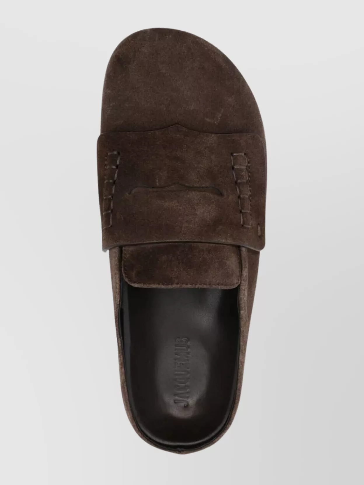 Jacquemus Suede Flat Sole Round Toe Mules