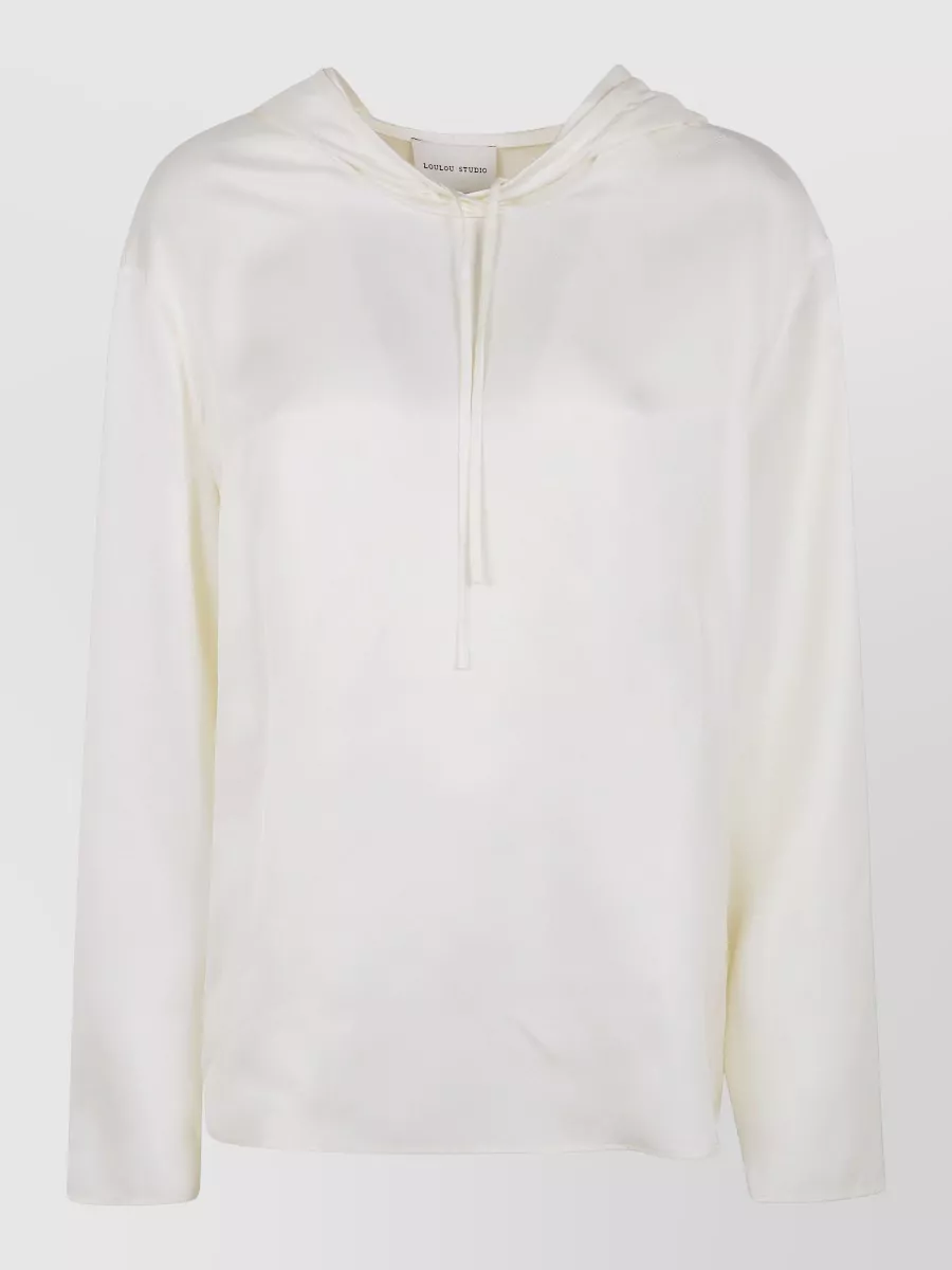 Loulou Studio Silk hooded blouse