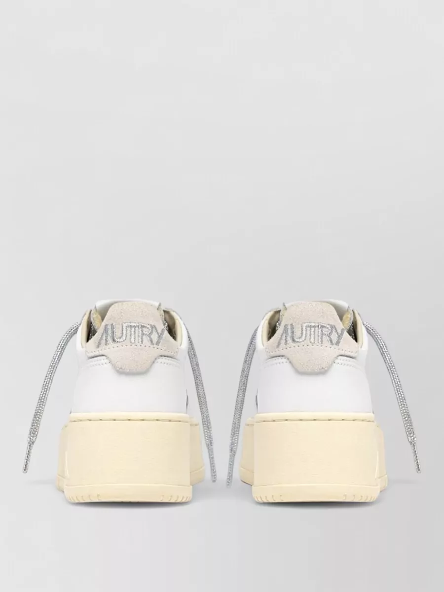Autry Platform Sneakers Round Toe Leather Logo