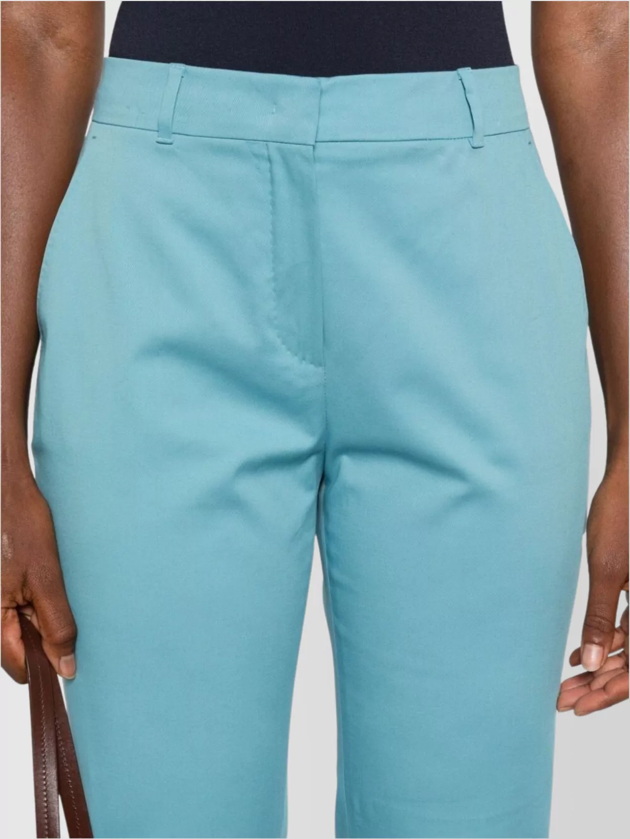 Max Mara Slim Fit Ankle Length Trousers With Side Pockets