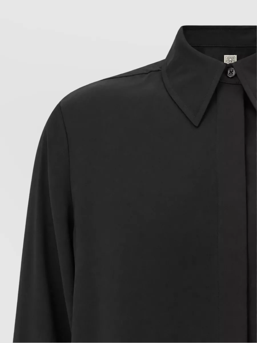 Totême Soft Tuxedo Satin Shirt