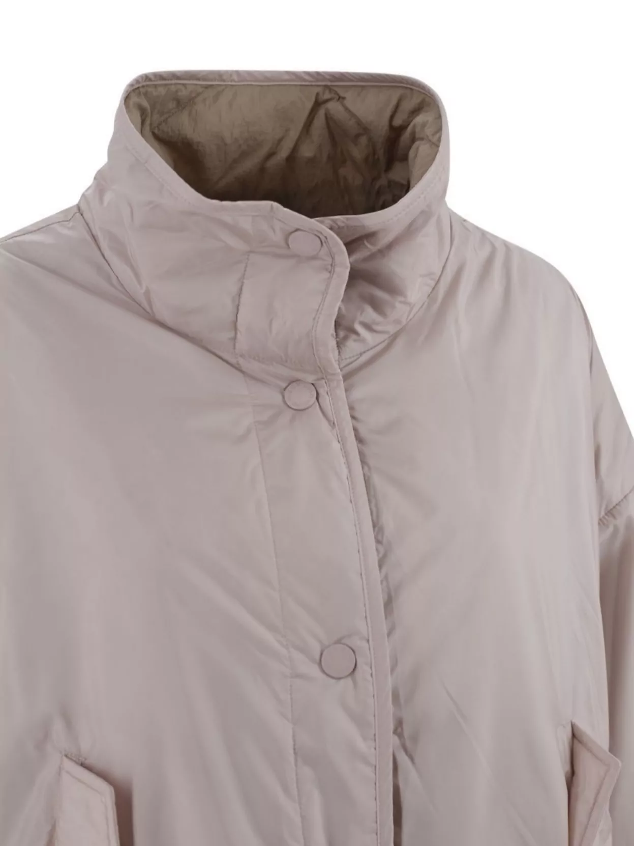 Weekend Max Mara Reversible Waterproof Canvas Jacket With Adjustable Drawstring In Neutral