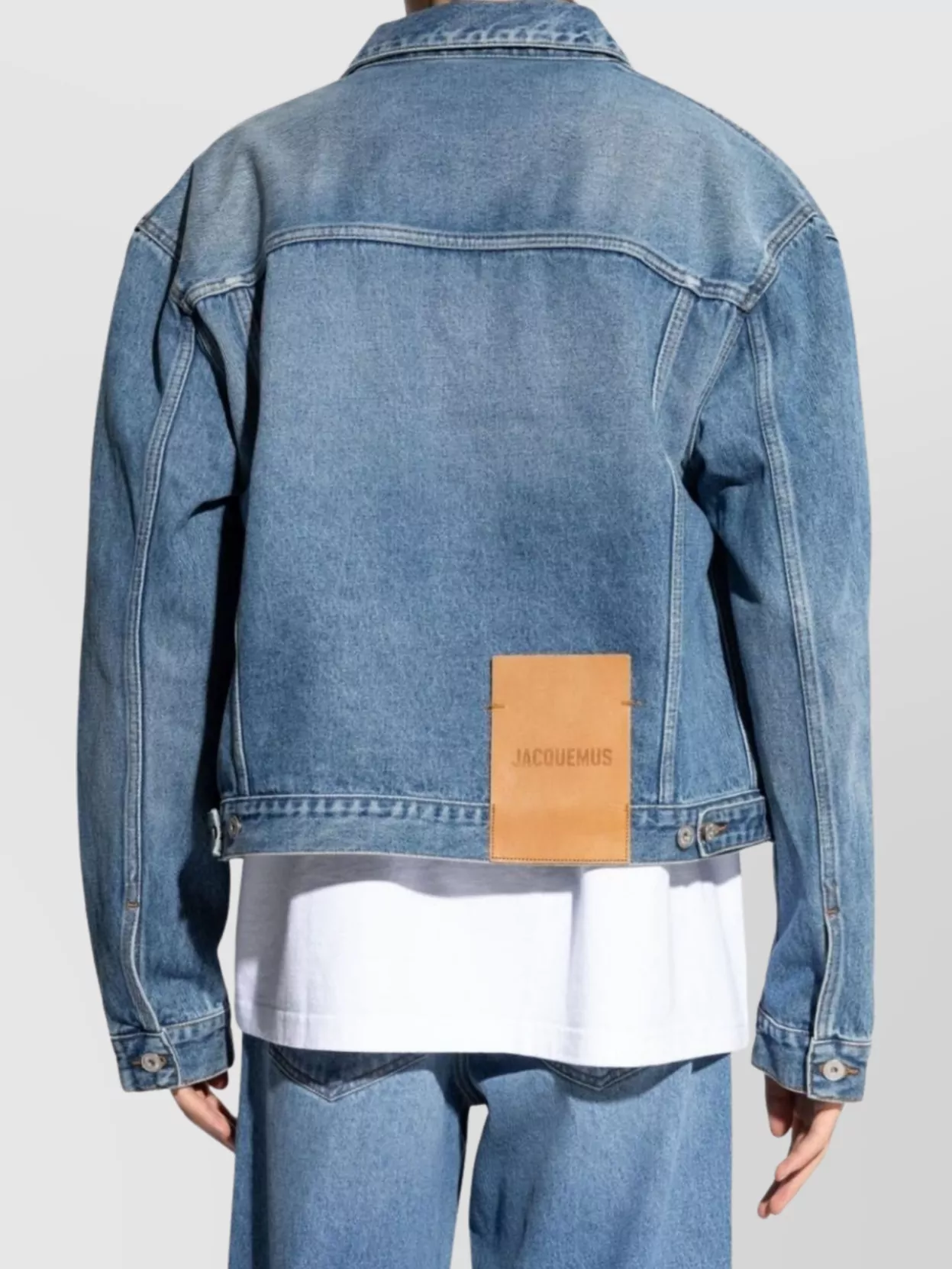 Jacquemus Vintage Light Wash Cropped Denim Jacket