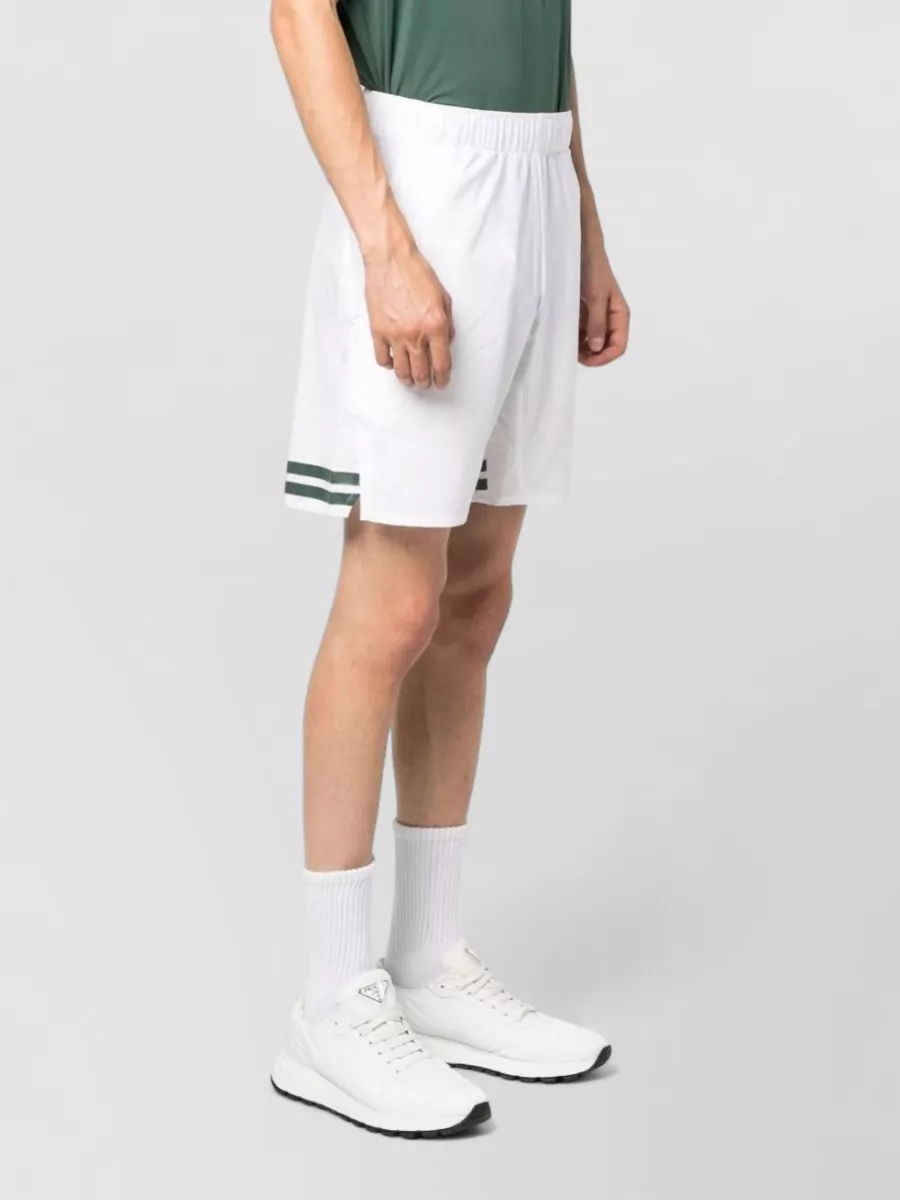 Mizuno Logo-Print Stripe-Detailing Knee-Length Track Shorts