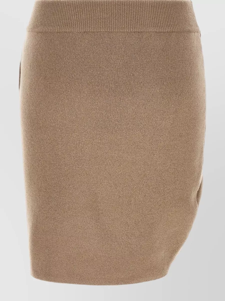 Giuseppe Di Morabito Virgin Wool Asymmetric Draped Mini Skirt