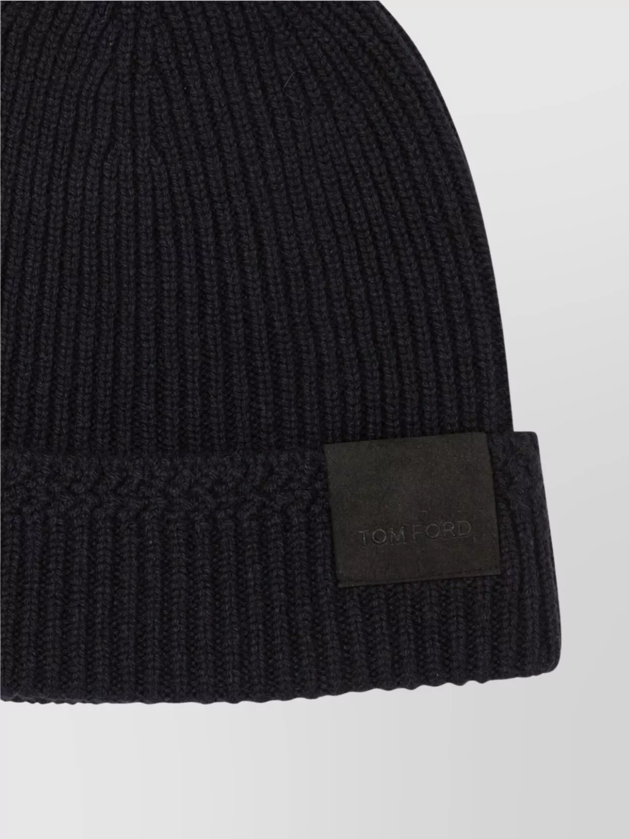 Tom Ford Ribbed Knit Turn-Up Brim Hats