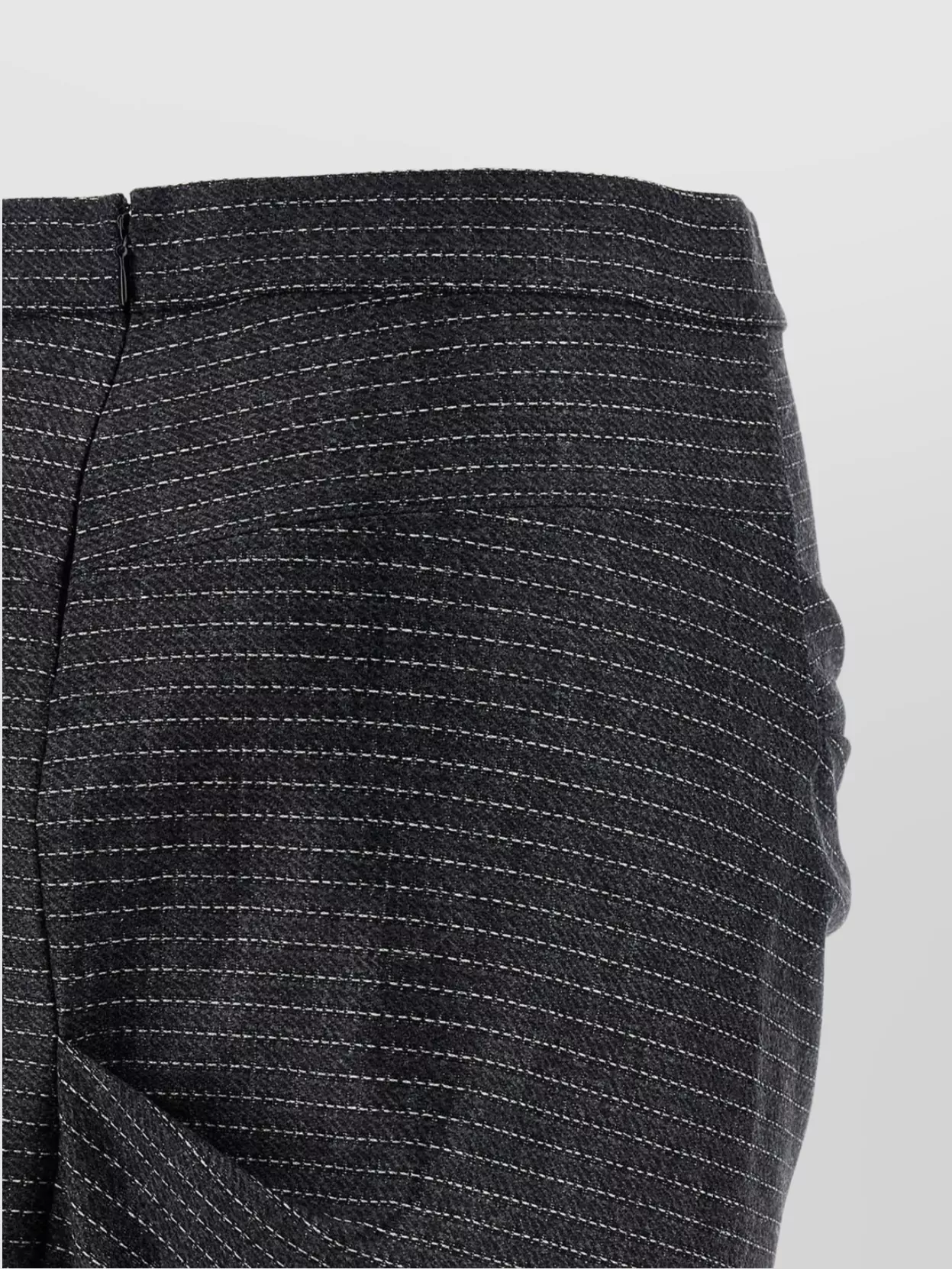 Isabel Marant Asymmetric Wrap Skirt Belted Detail In Gray