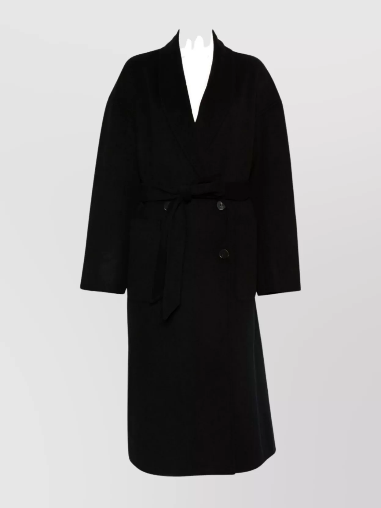 Iro Wool Coat With Belted Waist And Shawl Collar