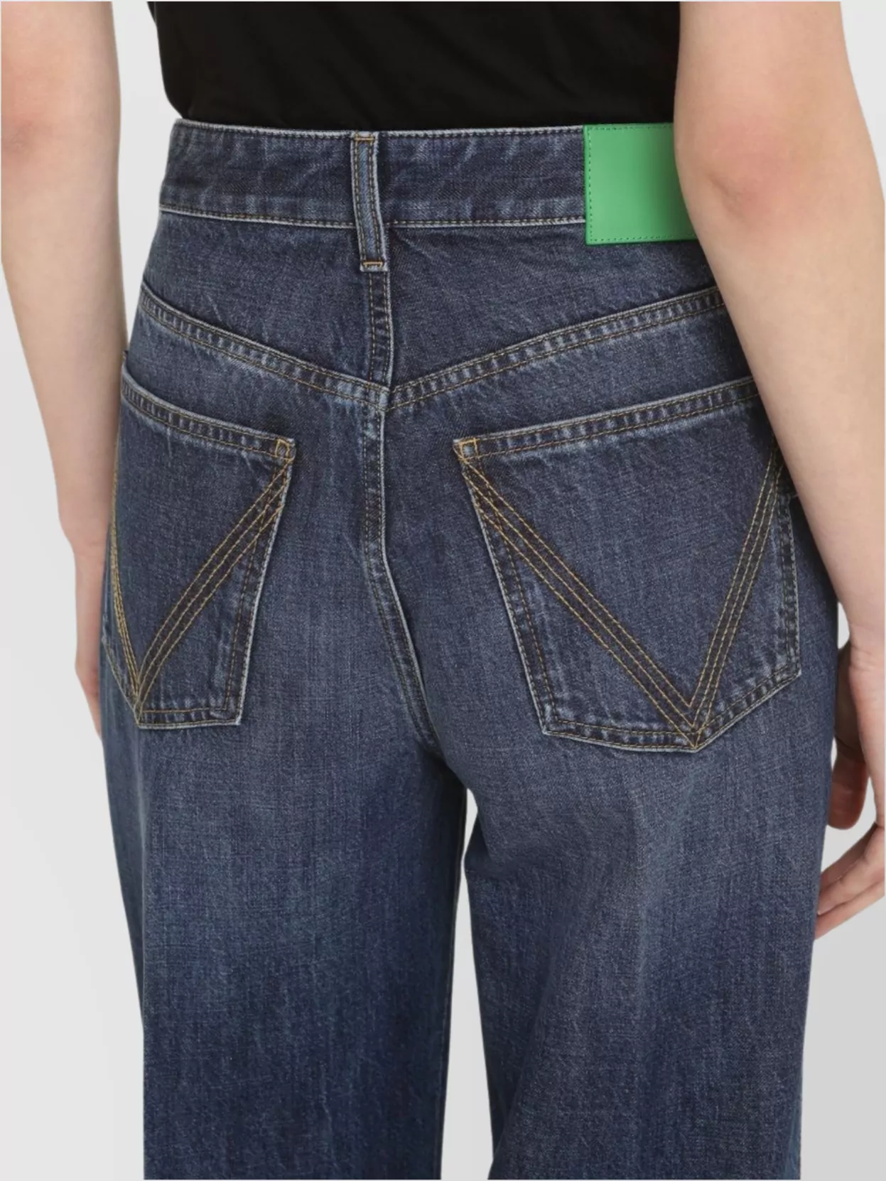 Bottega Veneta Trousers Wide-leg Denim Back Pockets In Blue