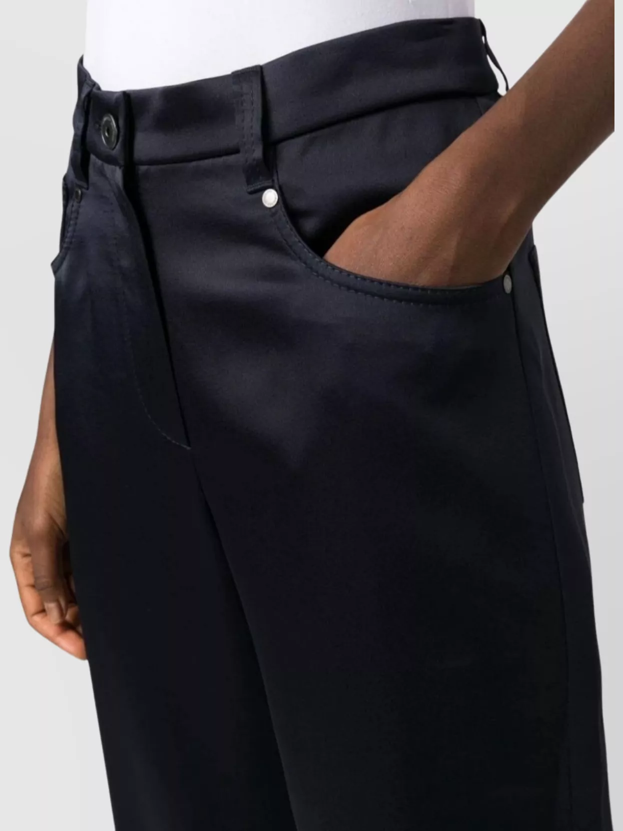 Brunello Cucinelli Trousers Back Pockets Belt Loops Side Pockets In Blue