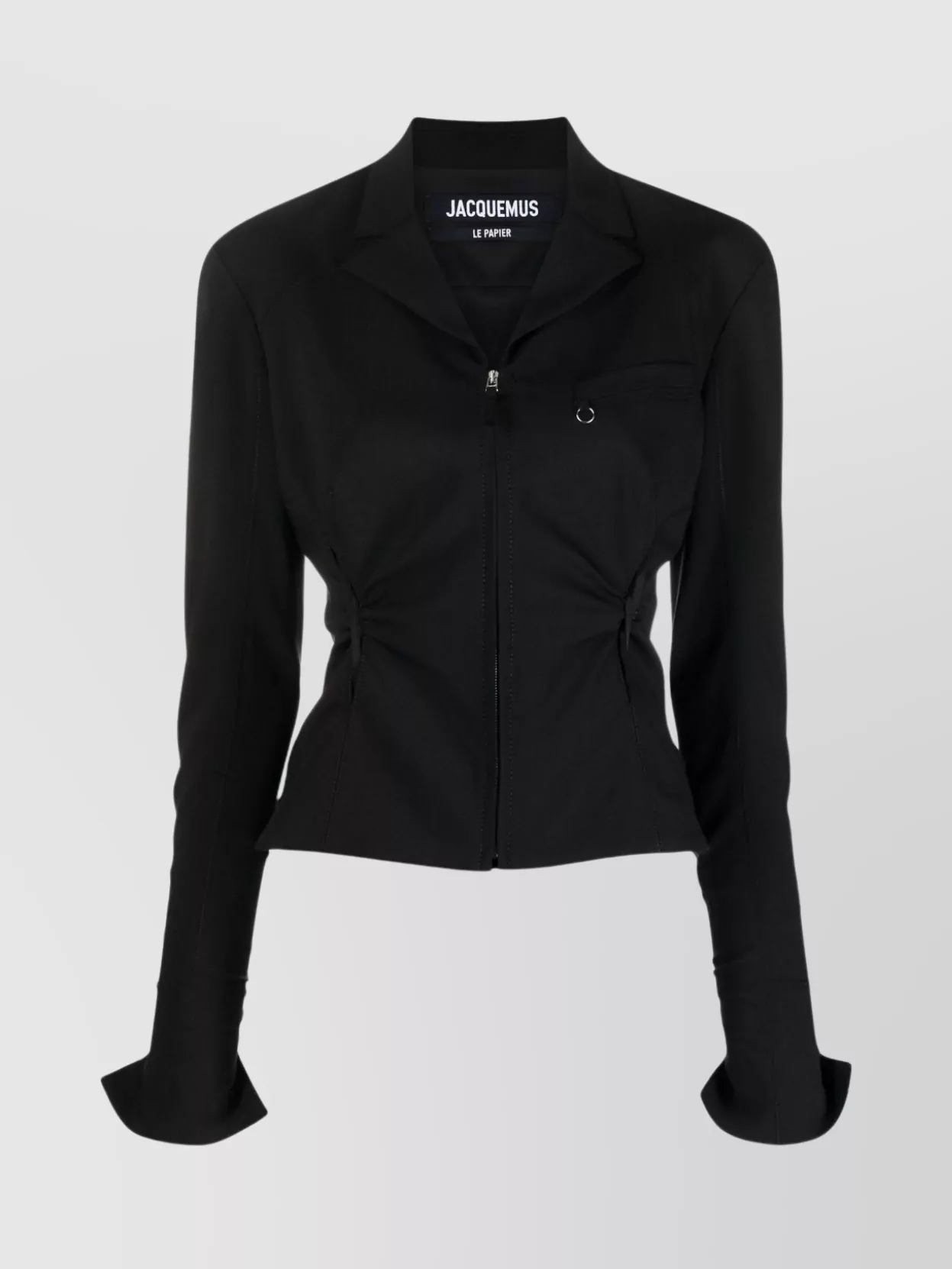 Shop Jacquemus La Veste Tailored Wool Blend Jacket In Black