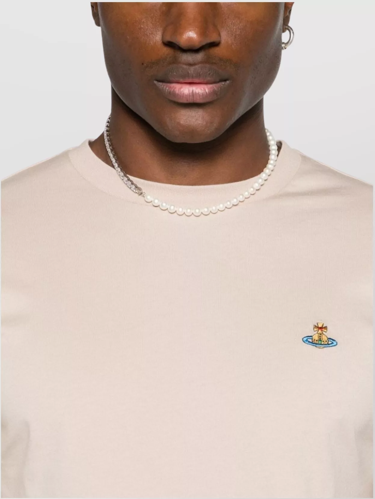 Vivienne Westwood Cotton Crew Neck T-Shirt With Embroidered Logo