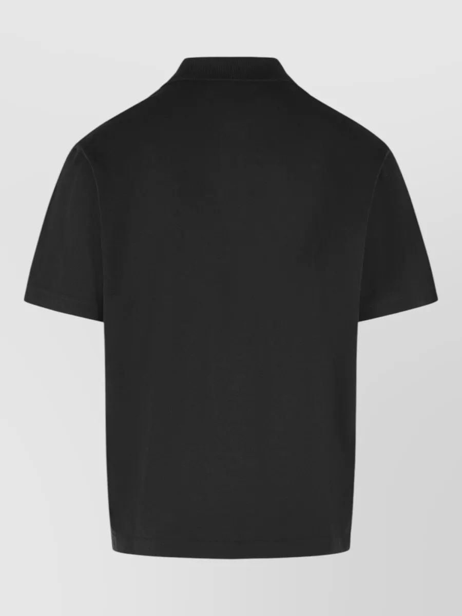 Moncler Cotton Polo Shirt Collar Short Sleeves