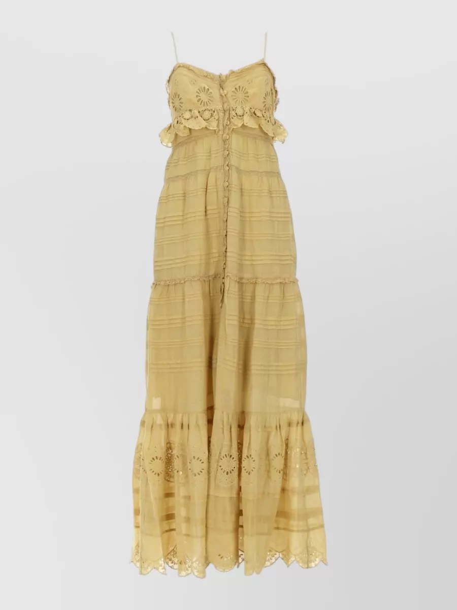 Isabel Marant Etoile cotton ruffled tiered maxi dress