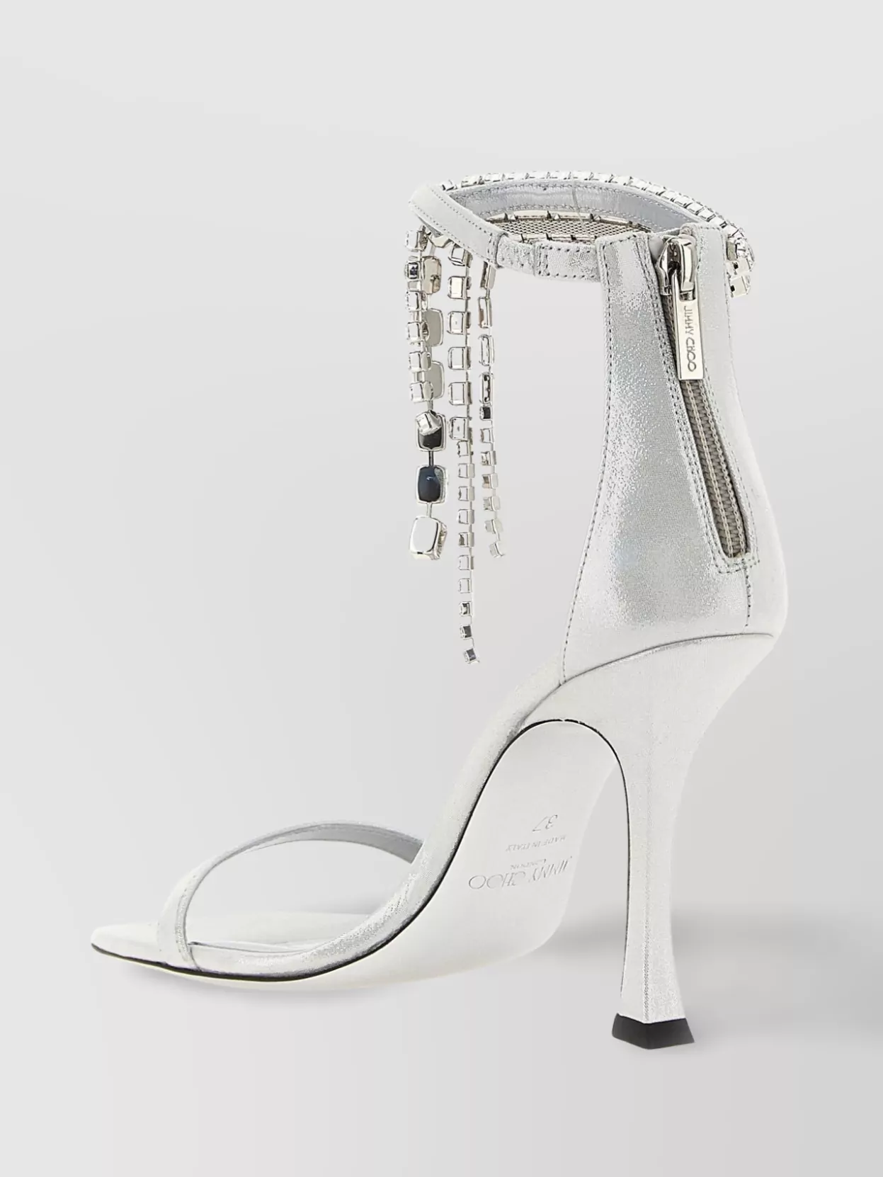 Jimmy Choo 'Square Toe' Metallic Sandals Embellished