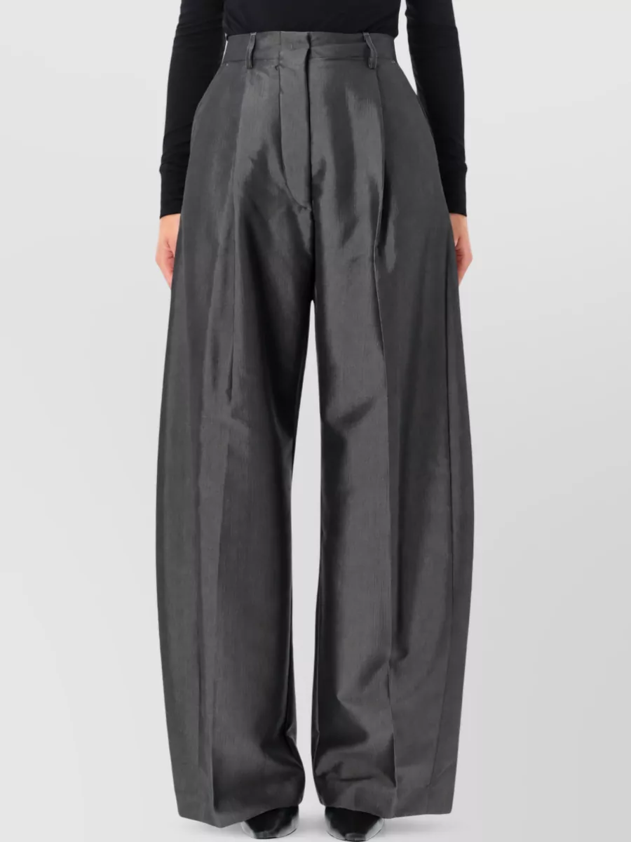 Thelatest high-rise pleated wide-leg trousers