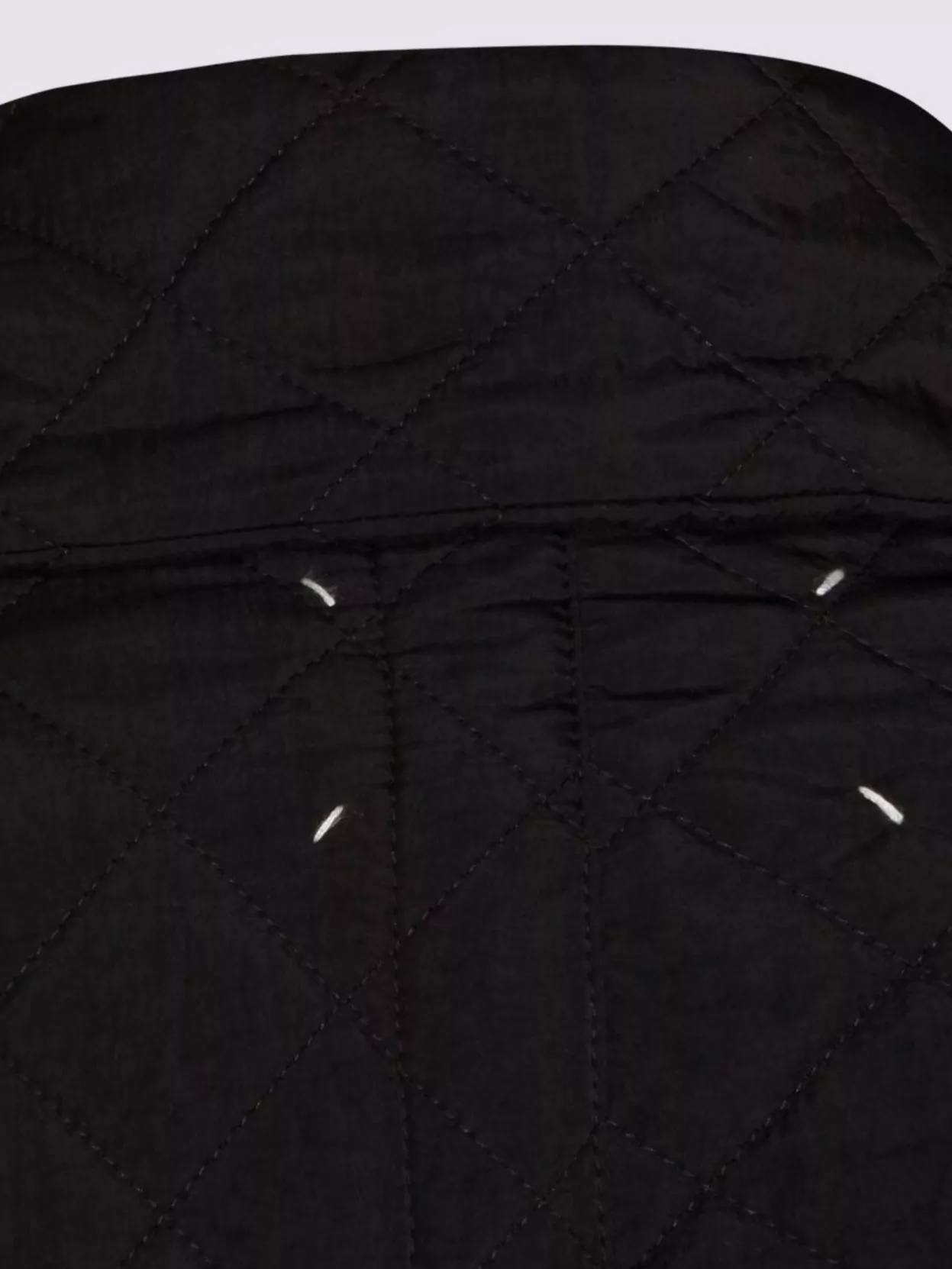 Maison Margiela Long Quilted Down Jacket Front Pockets