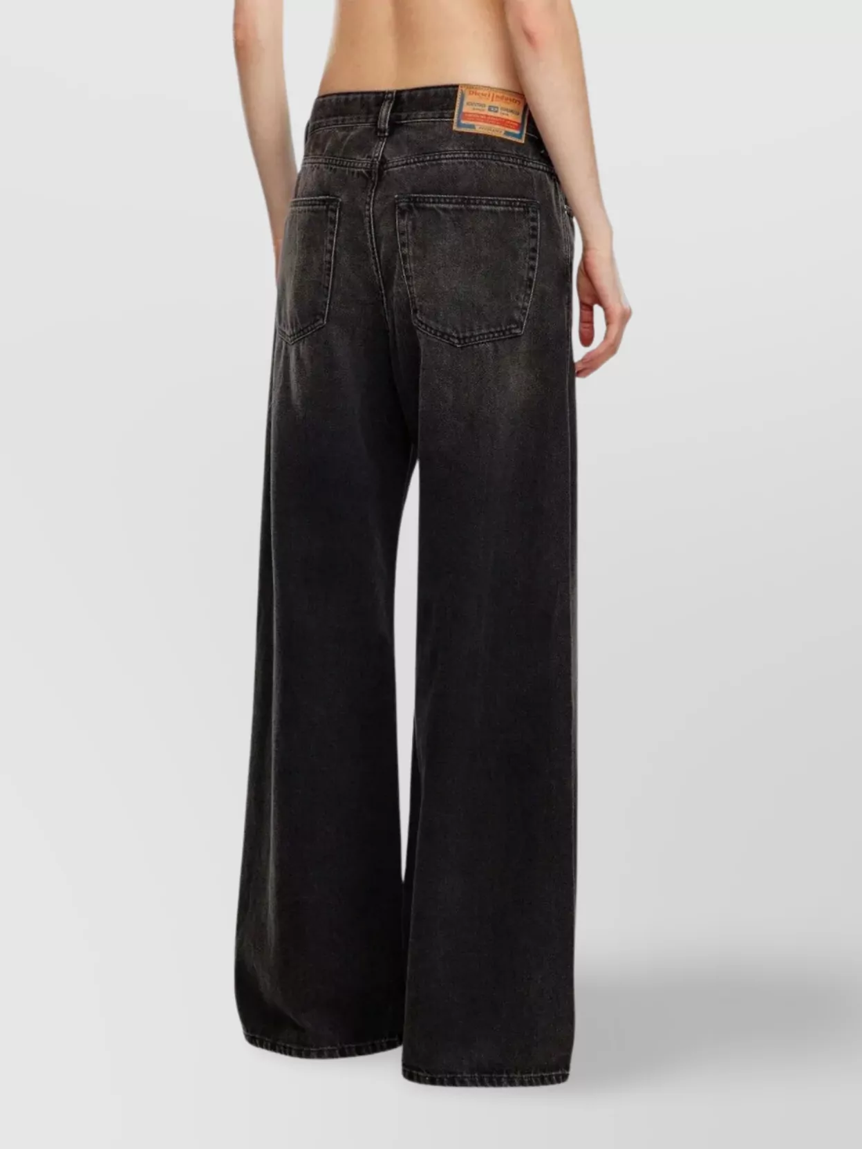 Diesel 1996 D-sire Wide Leg Denim Trousers In Black