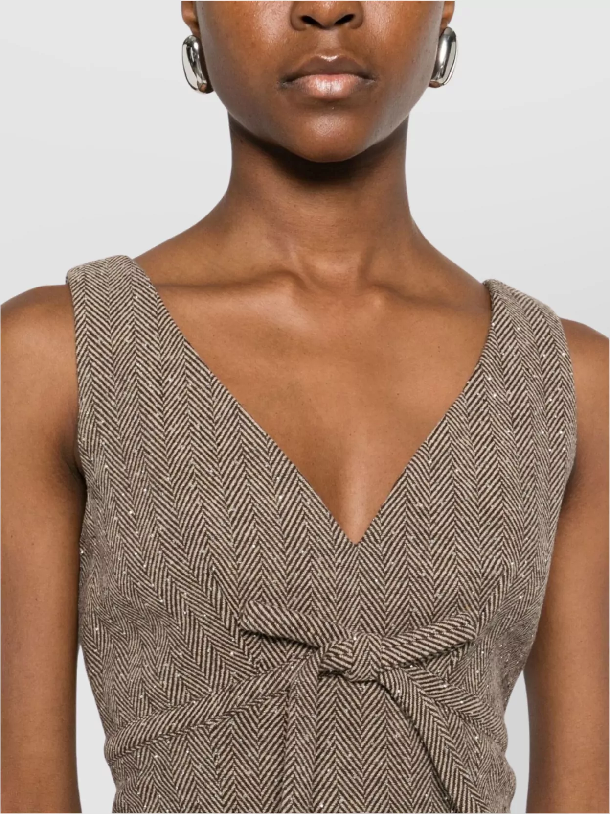 Ermanno Firenze Dress With Bow Detail And Fitted Silhouette